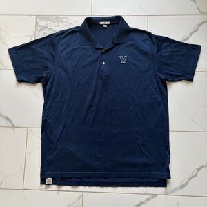 Peter Millar Short Sleeve Golf Polo Shirt Size 2XL Villanova College Navy Blue